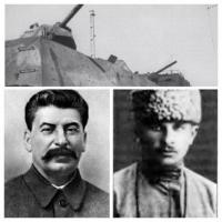 1942-43 гг. Тов. Сталин, А. Шерипов и бронепоезд